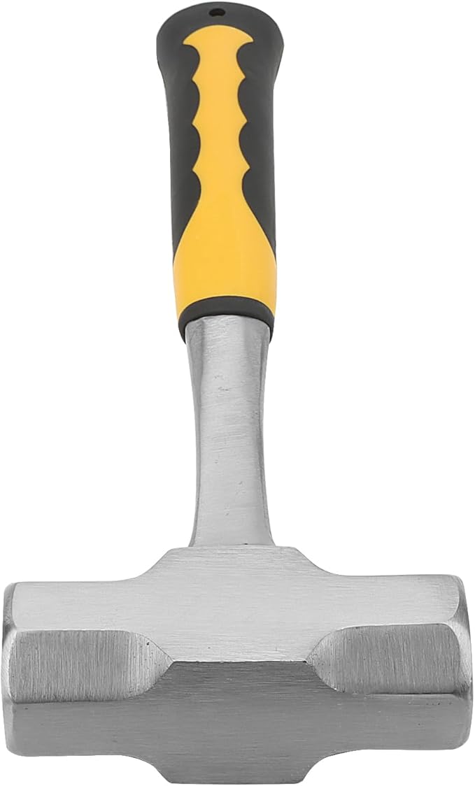 2 Pack 4lb Small Sledge Hammer, Club Hammer with Fibreglass Shaft, Lump Hammer for Gardening, Camping, Rock