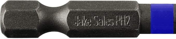 2 x 6" Galvanized Steel Phillips Driver Bit with 1/4" Quick-Change Shank - Precision Fit for #2 Phillips Screws, 10-Pack