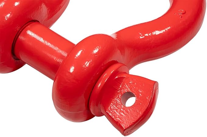 Mytee Products 2" Anchor Shackle Forged Carbon Steel w/Alloy Screw Pin Load Limit # 35 Tons (70,000 lbs) | Double Rust Protection Heavy Duty D Ring Shackle for Towing, Rigging & Vehicle Recovery
