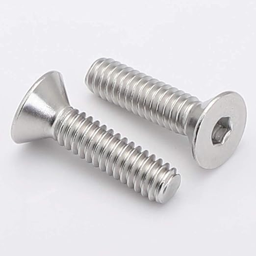 MewuDecor 1/4-20 x 1 Flat Head Socket Cap Screws Countersunk Bolts, Allen Socket Drive, Stainless Steel 18-8, Fully Threaded, Pack of 20