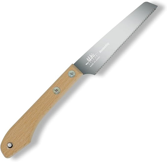 SUIZAN Small Hand Saw 5" Versatile Wood Blade - Compact Japanese Pullsaw Single Edge Woodworking Tools
