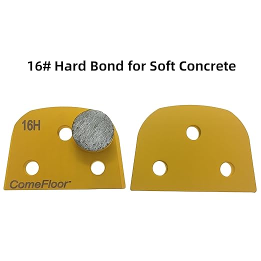 Concrete Floor Grinding Disc, Diamond Metal Grinding Shoes for Concrete Preparation, Compatible with Lavina Onfloor Grinders, Single Round Seg 16 Grit Hard Bond, Pack of 9