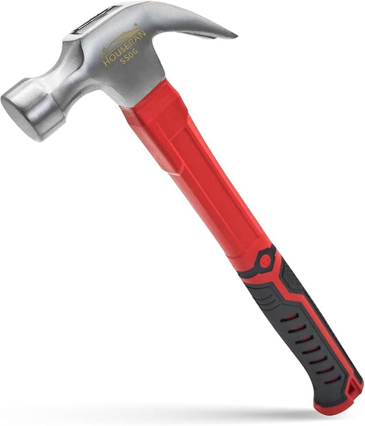 24 oz Claw Hammer-Straight Rip Claw with Smooth Face-heavy Duty Hammer with Soft Grip Handle