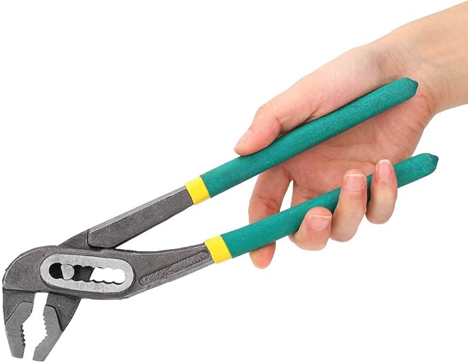 Water Pump Pliers, Heavy Duty Adjustable Plumbing Pliers, 8 Inch Multi Function Gripping Tool for Home Repair, Plumbing, and Water Pump Maintenance (10 inches)