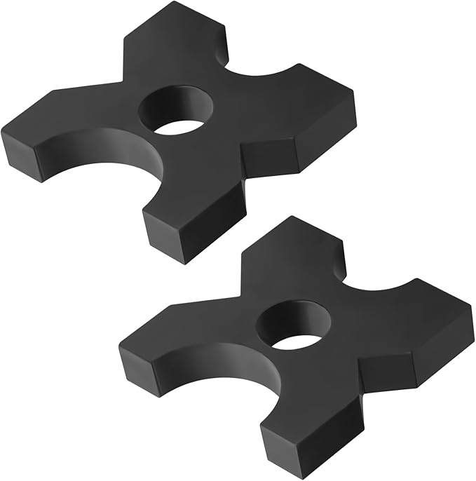 2-Pack H-Frame Hydraulic Press Plates, Universal Arbor Press Plate Set with Multiple V-U Openings & Round Holes, for 20 Ton & 32 Ton Shop Presses, 1 Inch Thick High-Strength Iron (5 * 5 * 1 in)