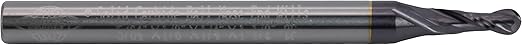 CME 10 pcs Micrograin Carbide End Mills, Ball Nose, TiAlN Coated, 5/64" Mill Diameter, 1/4" Length of Cut, 1 1/2" Overall Length, 2 Flute, Center Cutting