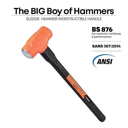 Groz 34519 36" Indestructible Sledge Hammer, 12 lb