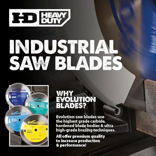 Evolution 14BLADEAL14" 80T Aluminum Blade TCT Saw Blade for Evolution S14CPS, S15CPS, S355MCS, S355CPSL, S380CPS, EVOSAW380 1" Arbor Max 1600 RPM Precision Aluminum Cutting for Metalworking