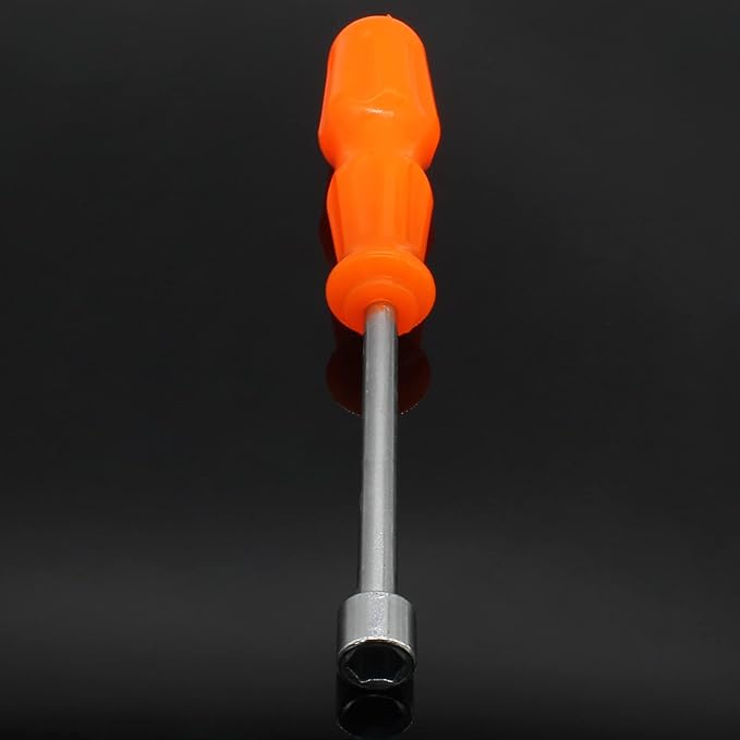 Biaungdo 8mm Socket Wrench Screwdriver, High-Carbon Steel Hexagon Nut Driver Non-Magnetic Tip Hex Nut Screwdriver Hand Tool