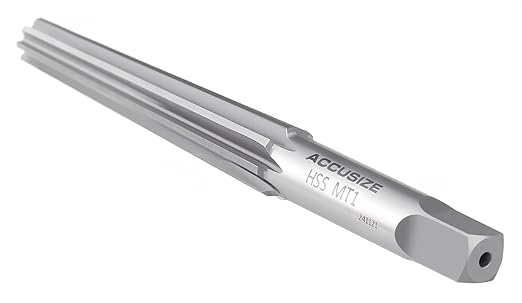 Accusize Industrial Tools H.S.S. Morse Taper Finishing Reamer, MT1, 2802-0001