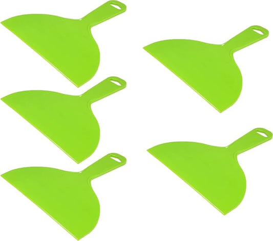 5Pcs Putty Scraper 8" Plastic Flexible Putty Knives,Large Size Pack,Disposable Spreader Flexible Plastic Paint Scraper Tool for Spackling, Taping Drywall Wall Painting (8")