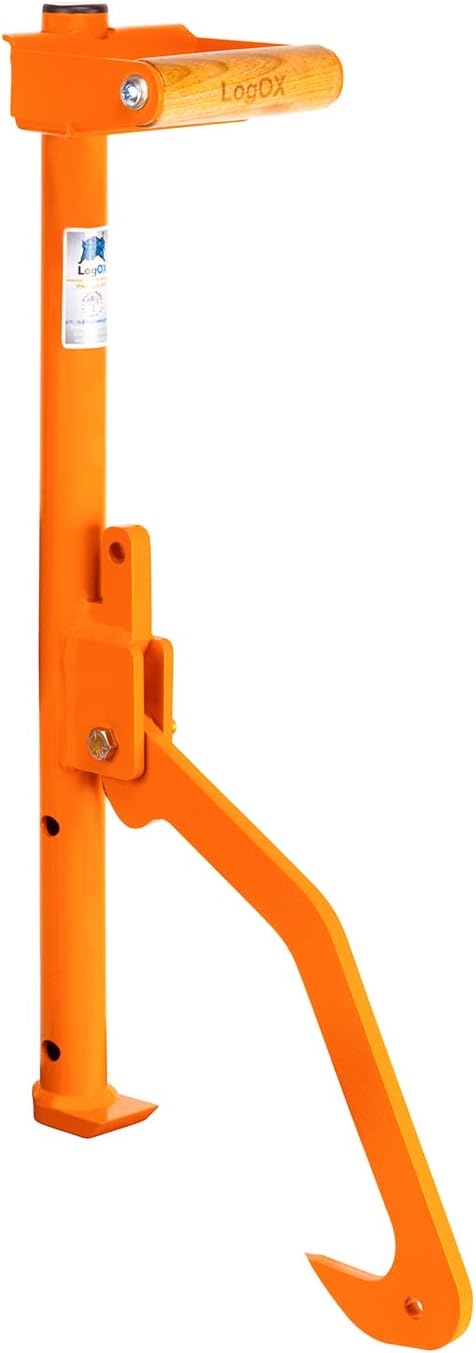 LogOX Hauler - 21??Cant Hook Log Roller and Carrier | Orange Powder-Coated Log Hauler Hand Tool for Firewood Harvesting, Brush or Tree Removal. (Patented, Made in USA, with a Warranty)