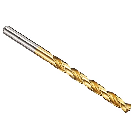 PATIKIL 6.9mm Drill Bit, M42 8% Cobalt High-Speed Steel Jobber Straight Shank 135° Titanium Nitride (TiN) Coated for Hard Metal Stainless Steel - 1 Pack
