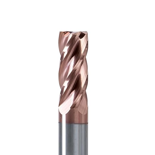 NZ 4 Flute 5/32" Square End Mill with TiSiN Coating, Milling Cutter HRC55 for Machining Hardened Steel, Stainless Steel, Titanium Alloy, Alloy Steel, Cast Iron