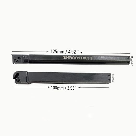 Lathe Threading Tool External/Internal Threading Tool Holder SER1010H11+SNR0010K11 Threading Inserts 11ER AG60 11IR AG60 for Boring Bar Holder (SER1010H11+SNR0010K11+11ER A60+11IR A60 (Purple))
