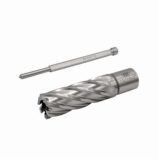 HSS M2AL Annular Cutter 2" DOC with 3/4" Weldon Shank for Magnetic Drill Press by EST (D13/16" X 2")
