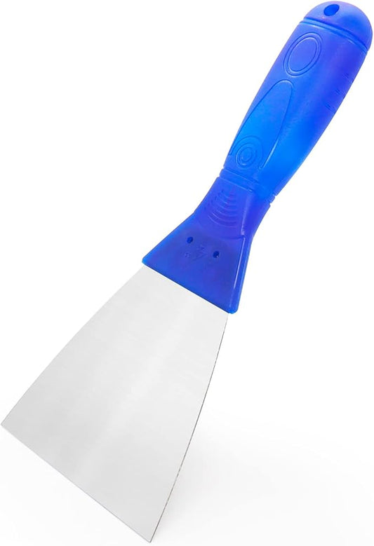 Putty Knife, 4 Inch Metal Steel Scraper, Plastic Handle Spackle Knives for Drywall, Decals, Wall paper, Patching, Painting, Taping, Scraping Coating