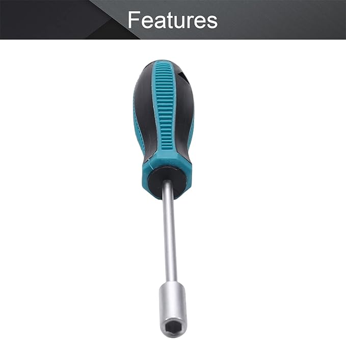 Utoolmart 5mm Socket Wrench Screwdriver, Tip Hex Nut Driver Screwdriver,Steel Round Shaft: 75mm, Cr-V, Non-Magnetic