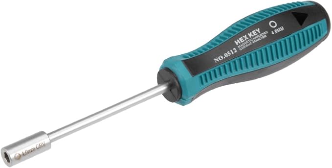 uxcell 4mm Non-Magnetic Tip Six Point Hex Nut Driver with 3-Inch Round Shaft