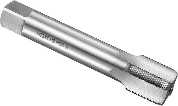 uxcell Hand Plug Tap M23 x 1 H2 Metric Thread Plug Style Taps Straight Flute Screw Tapping Threading Tool High Speed Steel HSS6542
