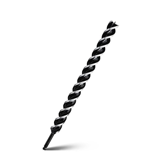 1-9/16'' x 24'' Auger Drill Bit for Wood, Hex Shank Tri Flute Ship Auger Long Drill Bit for Soft and Hard Wood,Tree Stump,Plastic,Drywall and Composite Materials