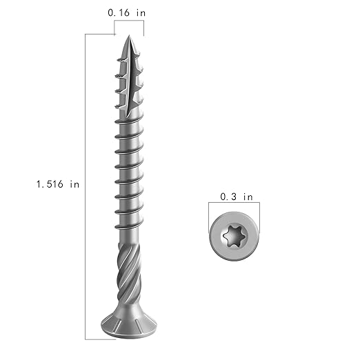 #8 * 1-5/8" 304 Stainless Steel Deck Screws, (1100pcs) 5 lbs.Exterior Wood Screws, Rust Resistant Epoxy Coated, Bronze, T20 Star Bit