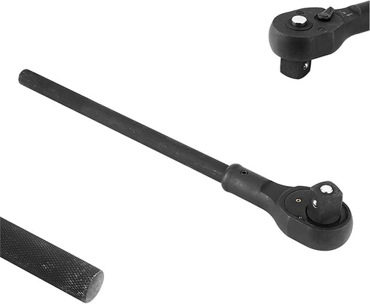 1" Ratchet with 13" Long Handle, Heavy Duty Quick Release Reversible Switch Full Polish Grip Drive Ratchet Socket Wrench, Gifts for Men & Dad, 18.9 Inch Overall Length