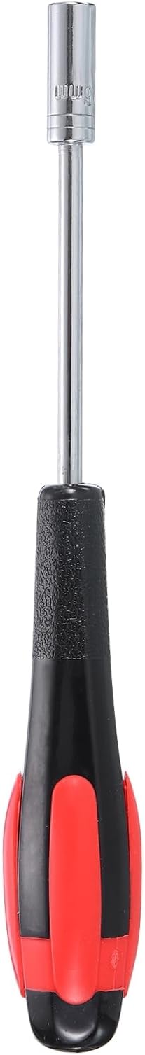 HARFINGTON Metric Nut Driver 5mm Dia 75mm Shank Non-Magnetic 6 Point Hex Socket Screwdriver with Non-Slip Handle for Tightening and Loosening Fasteners