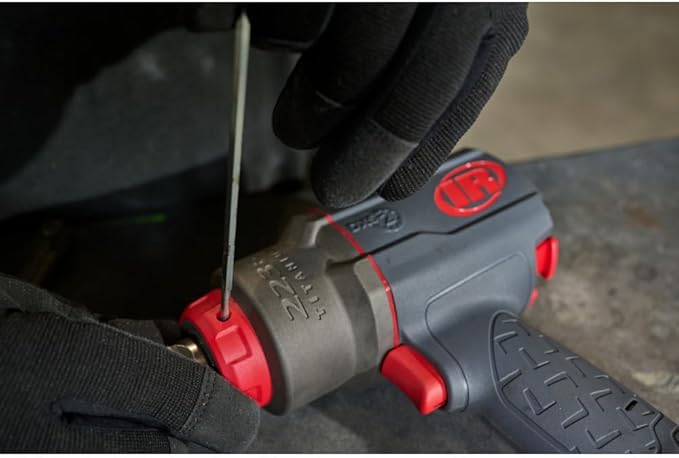 Ingersoll Rand 2236QTIMAX-2 DXS2 1/2" Air Impact Wrench, 2" Extended Anvil, Quiet, 1500 ft-lb Torque, Titanium Hammercase, Friction Ring Retainer, Pistol, Interchangeable Anvil, Multi-functional Tool