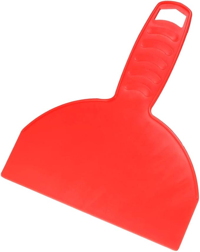 uxcell Putty Scraper 6" Plastic Flexible Putty Knives Disposable Spreader for Taping Drywall Wall Painting Red