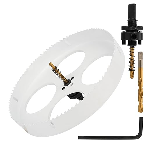 Mollom (235mm | 9-1/4") HSS M42 with 8% Cobalt BI-Metal Hole Saw with 2 Pilot Drill Bits & Arbor Smooth Cutting for PVC,Drywall,Wood,Plastic,Gypsum Board,Rubber
