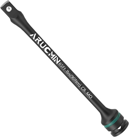 1/2" Drive 65 Ft-Lbs Torque Limiting Extension Bar, 8 Inch Color-Coded Lug Nut Torque Sticks
