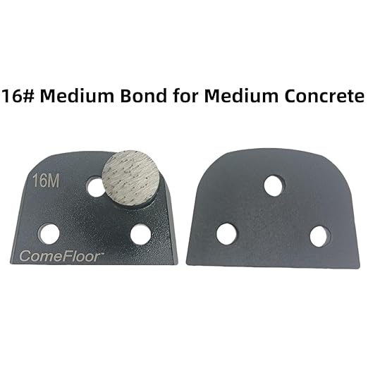 Concrete Floor Grinding Disc, Diamond Metal Grinding Shoes for Concrete Preparation, Compatible with Lavina Onfloor Grinders, Single Round Seg 16 Grit Medium Bond, Pack of 9