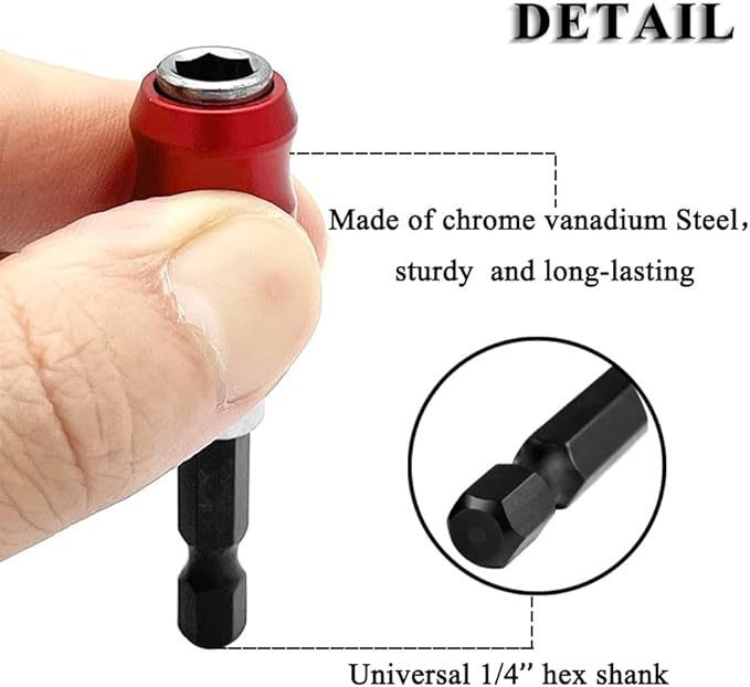 3Pcs Drill Bit Extension 1/4'' Hex Shank Magnetic Screwdriver Bit Holder 2 Inch Quick Release Drill Bit Extension Bar Socket Chuck Adapter for Screws, Driver, Drill