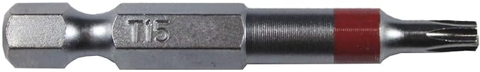 T15 X 2" Torx/Star Driver Bit - Color Coded Quick Change Shank Bit for Screws and Fasteners (100)