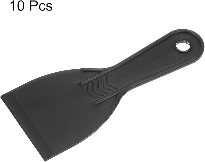 HARFINGTON 10pcs Putty Scraper 3" Width 6mm Thin Flexible Plastic Putty Knives for Taping Drywall Spreading Painting Wall Scratching