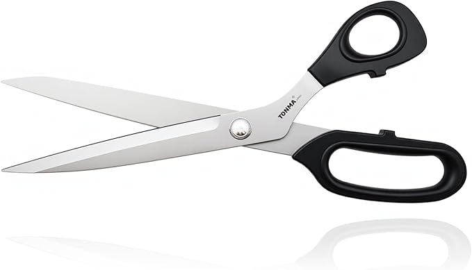 TONMA Tailor's Scissors [Made in Japan] 11-Inch Premium Sharp Knife Edge Fabric Scissors, Japanese SG2 Steel Dressmaker?쁲 Sewing Shears for Cutting Clothes Fabric Denim Leather, Right Handed