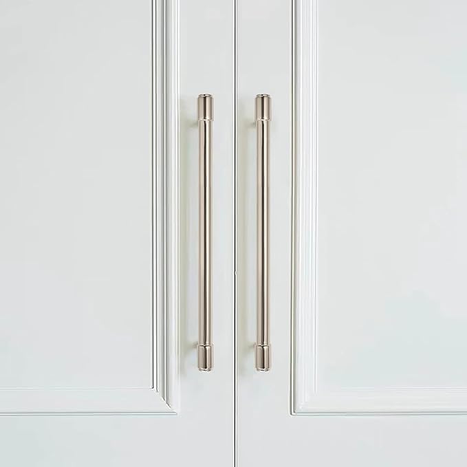 khtumeware 2 Pack Polished Nickel Cabinet Pulls 10 Inch(256mm) Center to Center Kitchen Cabinet Hardware Heavy Duty Handles for Cabinets Pulls for Cabinets Dresser Pulls