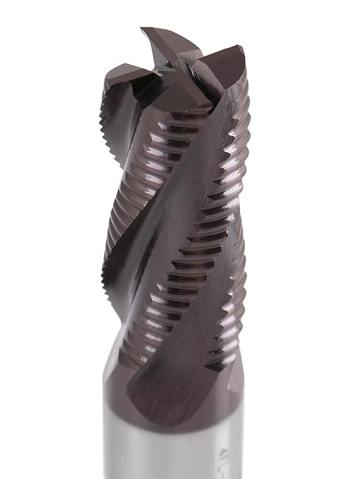 Accusize Industrial Tools Standard Tooth M42 8% Cobalt Tialn Roughing End Mill, 3/4'' by 3/4'' by 1-5/8'' Flt Length, 1102-0034