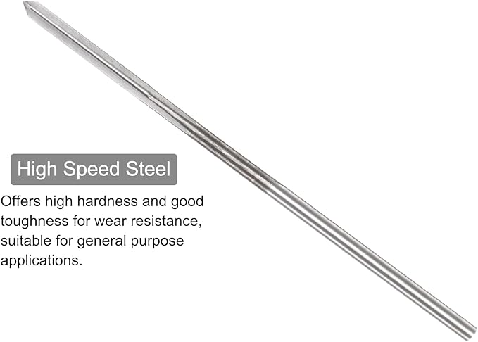 uxcell Chucking Reamers, 1.6mm H7 Metric Machine Reamer Drill Bit for Metal Wood Hole Reaming, Straight Flute High Speed Steel Tool