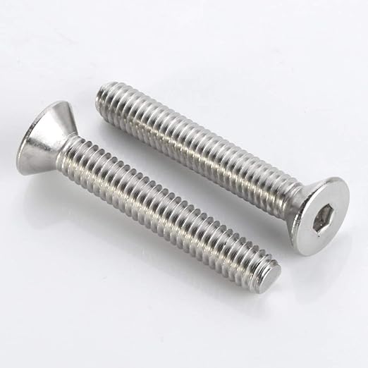MewuDecor 1/4-20 x 1-1/2" Flat Head Socket Cap Screws Countersunk Bolts, Allen Socket Drive, Stainless Steel 18-8 (304), Full Thread, Bright Finish, 20 PCS