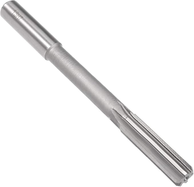 uxcell Chucking Reamer 13mm, H7 HSS Lathe Machine Reamer 6 Straight Flutes, Round Shank Milling Cutting Tool, Metric Reaming Drill Bit for Stainless Steel Metal Hole