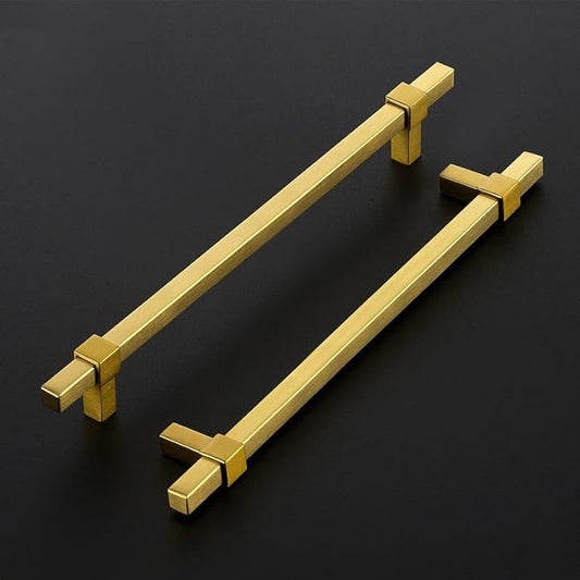 1 Pack Gold Cabinet Handles - 7-1/2" Hole Center Cabinet Pulls Drawer Pulls Cabinet Hardware Kitchen Handles for Cabinets