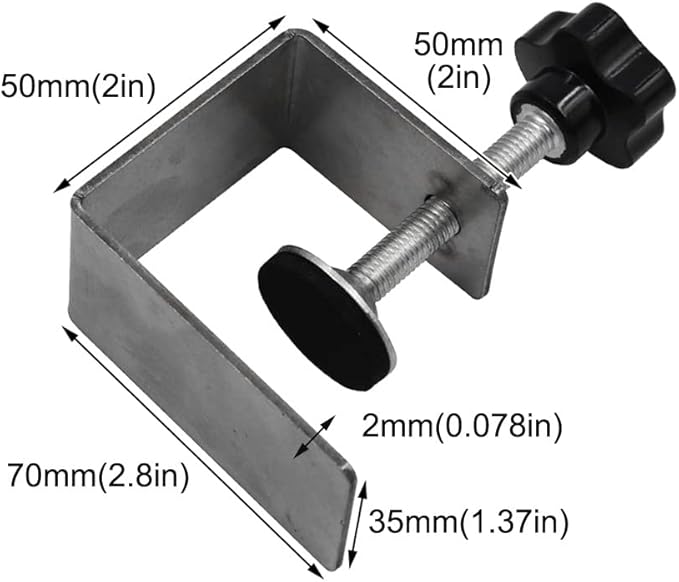 Bibabala 2Pcs Drawer Front Installation Clamps, Stainless Steel Universal C-Clamp, Cabinet Installation Tools, Beam Clamps for Easy and Fast Installing Face Frame of Cabinets