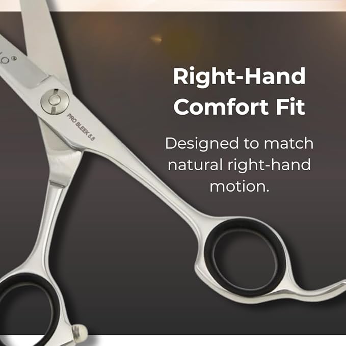 Right-Handed Hair Cutting Scissors ??Stainless Steel Barber Shears with Ball Bearing Adjustment Screw ??Grooming Tool for Men and Women