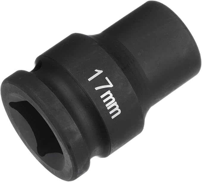 HARFINGTON 6-Point Impact Socket 3/4" Drive 17mm Metric 40Cr Alloy Steel Spindle Axle Nut Impact Socket