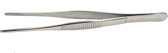 4Pcs 304 Stainless Steel Tweezers，6" 7" 8" 10" Tweezers with Precision Serrated Tips, Non-slip Multitool Tweezer for Jewelry Hobby Crafts Cooking Industrial Electronic Tweezers Tools