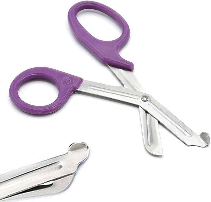 PURPLE EMT UTILITY 7.5" PARAMEDIC BANDAGE SHEARS SCISSORS EMS