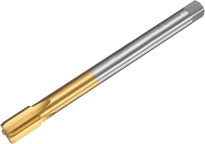 uxcell Metric Thread Tap M15 x 1 H2 160mm Straight Flute Screw Thread Milling Machine Taps Threading Tapping Repair Tool