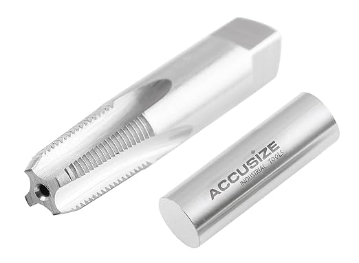 Accusize Industrial Tools NPT-18 H.S.S. Taper Pipe Tap, 1/8 in-27, 4 Flutes